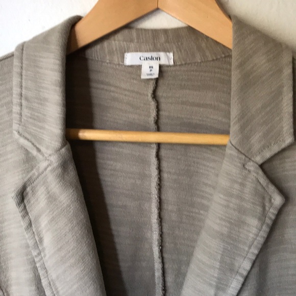 Taupe Caslon Lightweight Blazer - Petite M - Picture 3 of 7